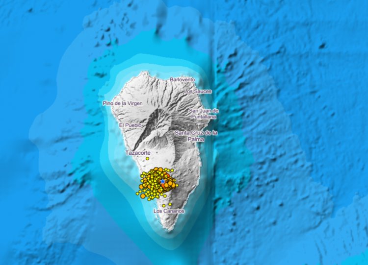 Movimiento sísmico en La Palma de 4.1