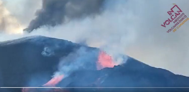 Se abre una nueva boca eruptiva en el volcán de Cumbre Vieja