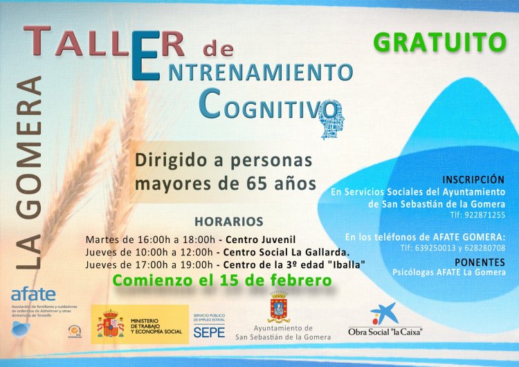 San Sebastián de La Gomera retoma los talleres de entrenamiento cognitivo