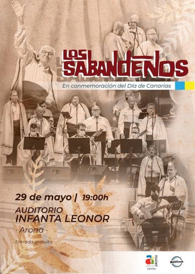 Arona celebra el Día de Canarias con un concierto de Los Sabandeños en el Auditorio Infanta Leonor