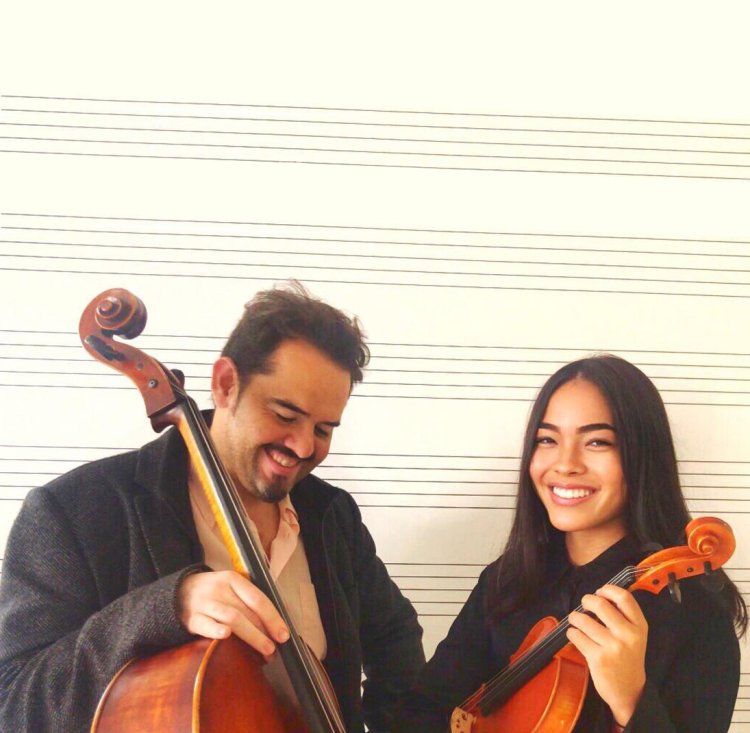 Noon lleva hasta Arrecife los sonidos de violín y violonchelo del Dúo Roma
